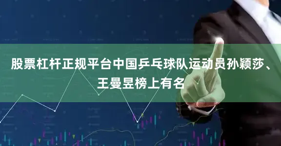 股票杠杆正规平台中国乒乓球队运动员孙颖莎、王曼昱榜上有名